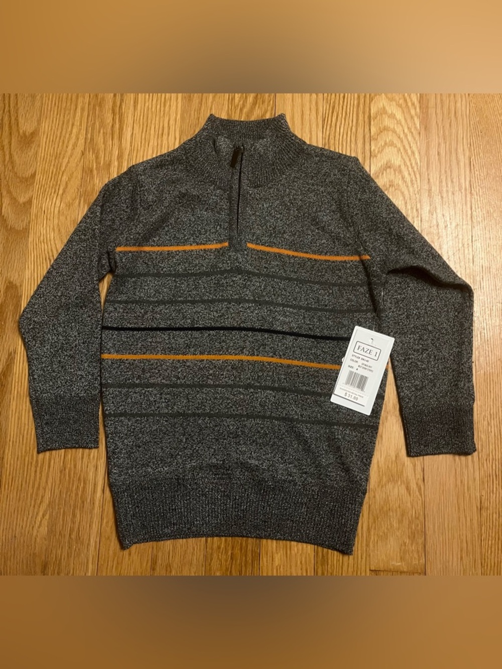 NWT Little Boys Faze 1/4 Zip Sweater - Size 4